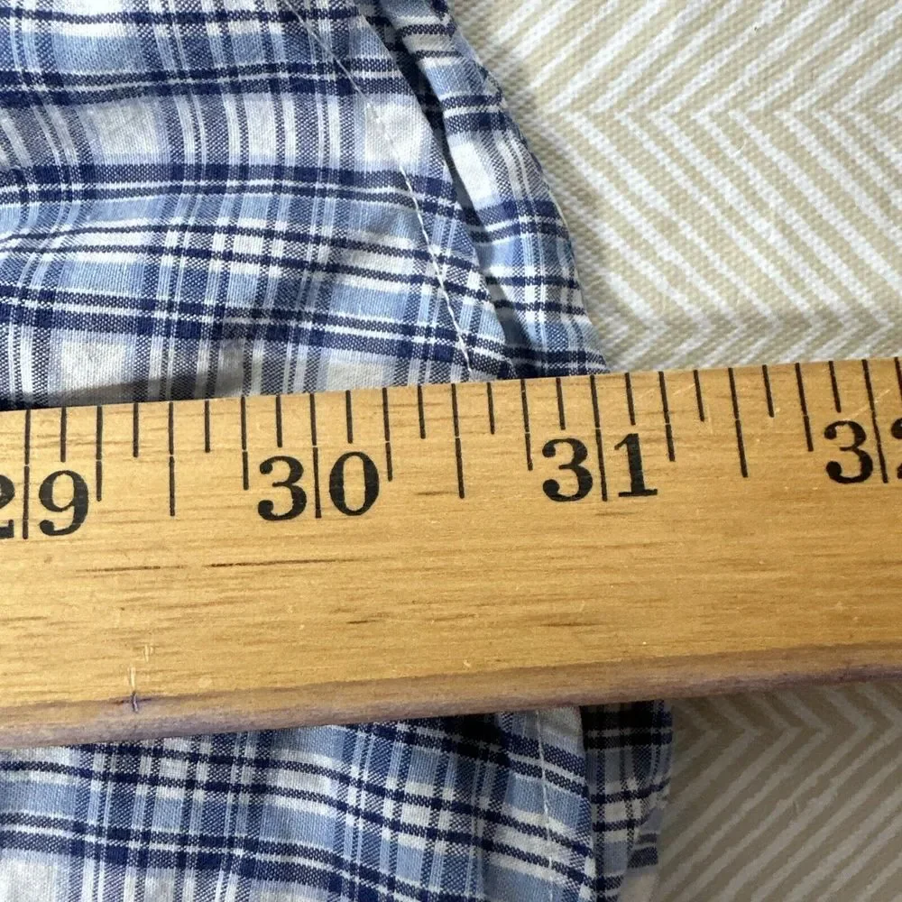 Polo Ralph Lauren Men's XL Button‎ Down Blue Plaid Shirt Long Sleeve Oxford